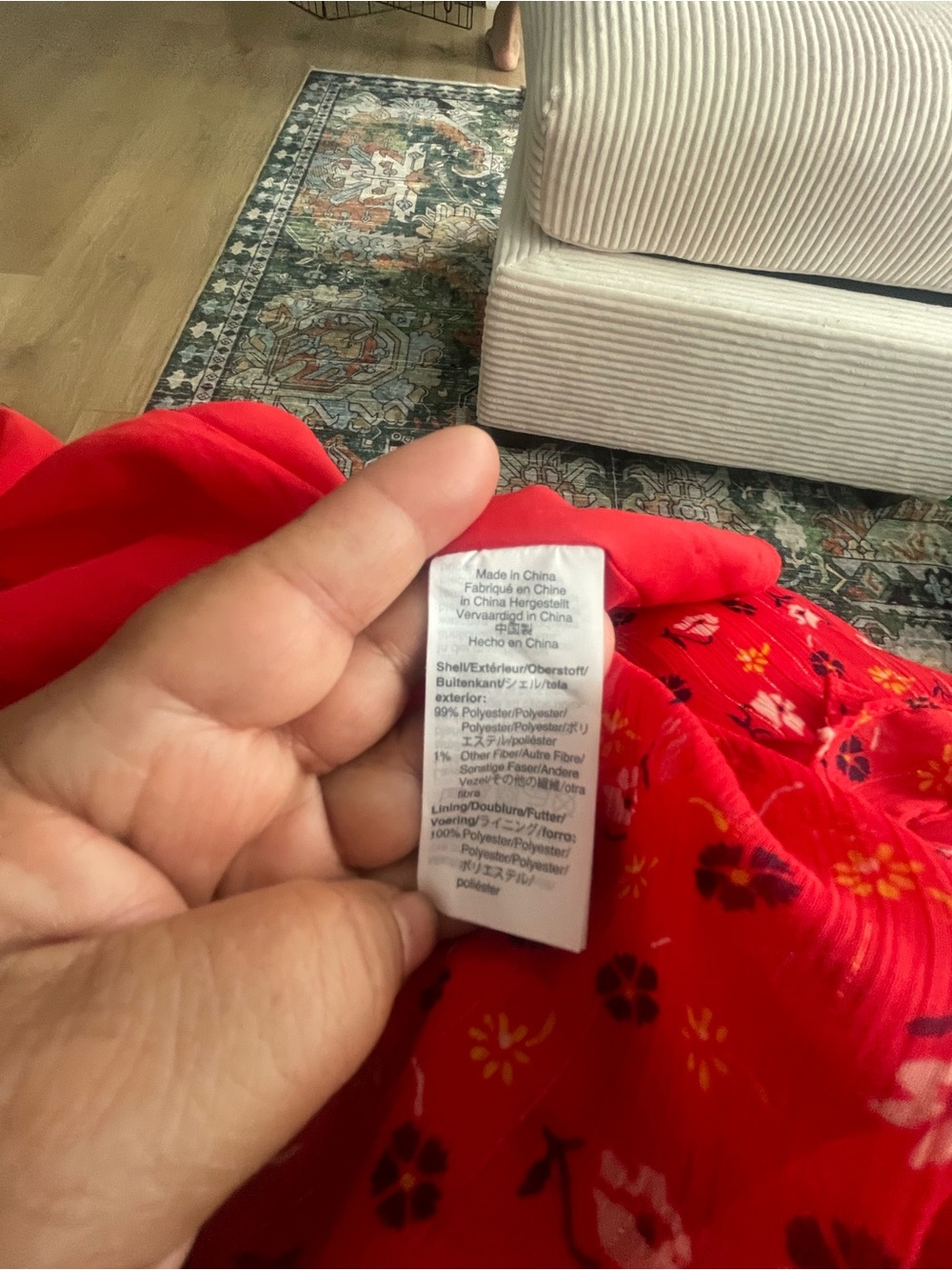 Madewell Red Floral Tie-Waist Maxi Dress - Picture 5 of 15